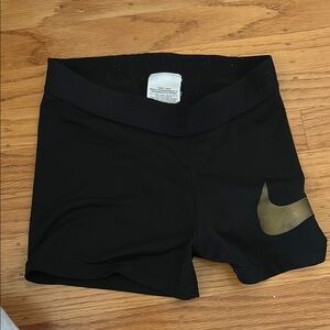 Nike Women's Black and Gold spandex